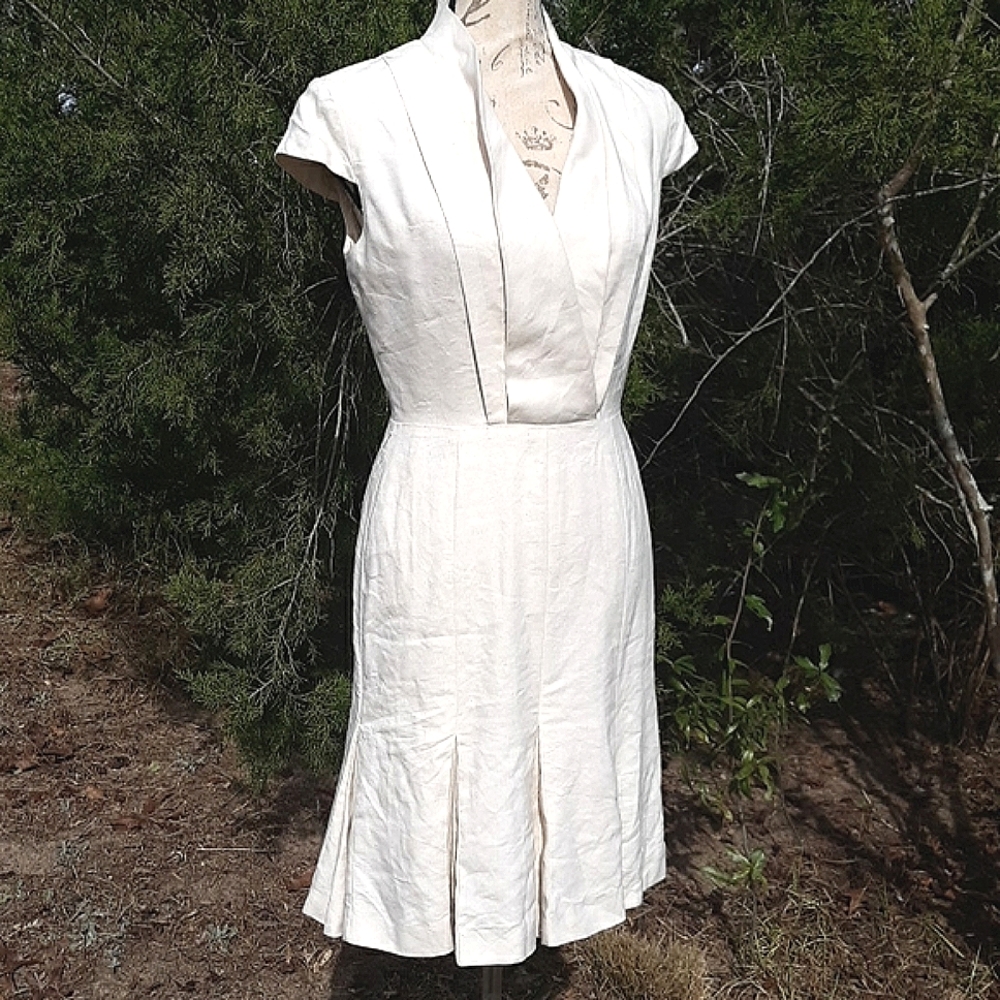 Antonio Melani Linen Dress Pleated